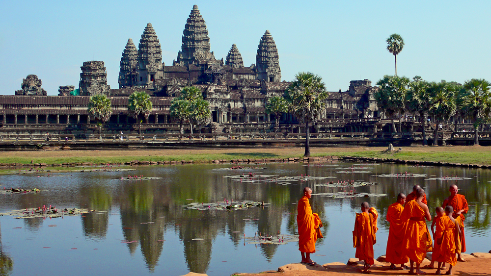Monjes en Angkor