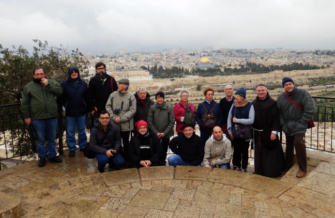 Nuestro grupo de amigos en Jerusalén, en 2016